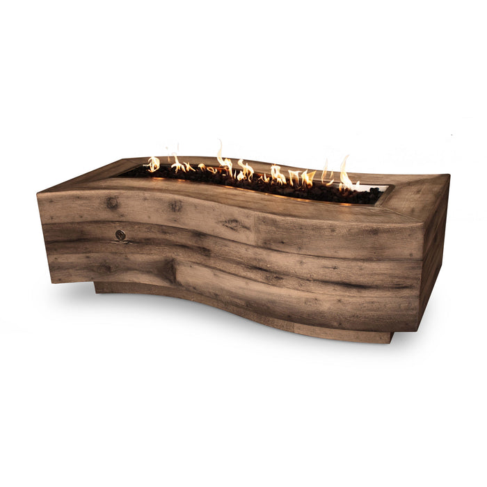 The Outdoor Plus OPT-BGSRWG72 Big Sur 72" Wood Grain Rectangular Gas Fire Pit