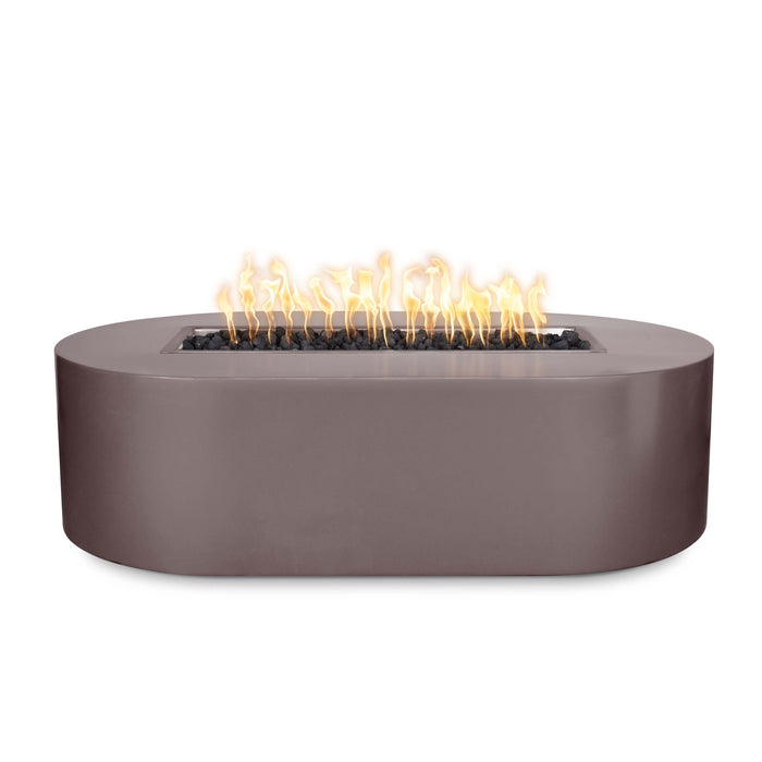 The Outdoor Plus OPT-BSPPC84 Bispo 84" Powder Coat Rectangular Gas Fire Pit