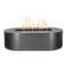 The Outdoor Plus OPT-BSPPC84 Bispo 84" Powder Coat Rectangular Gas Fire Pit