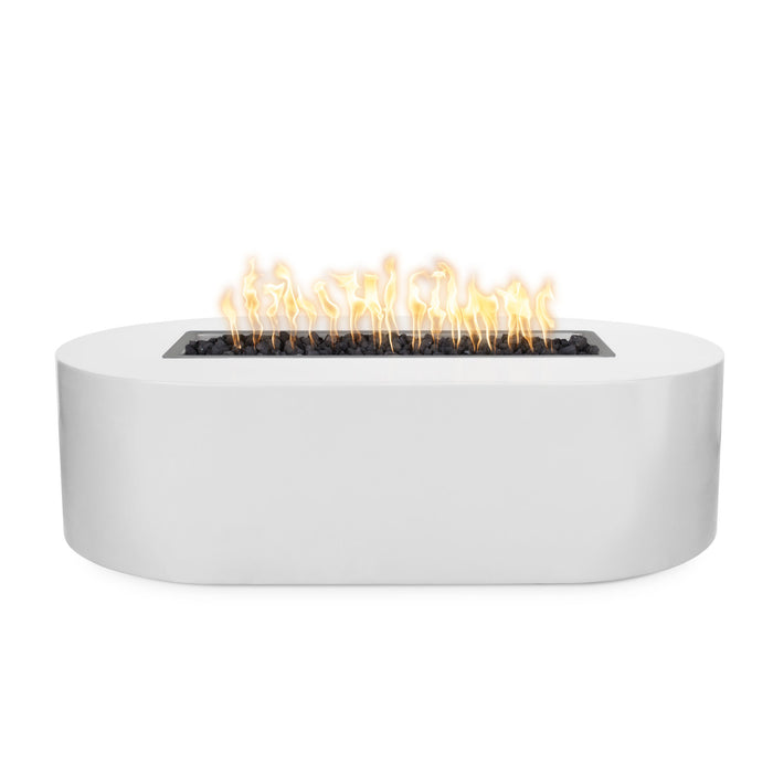 The Outdoor Plus OPT-BSPPC84 Bispo 84" Powder Coat Rectangular Gas Fire Pit