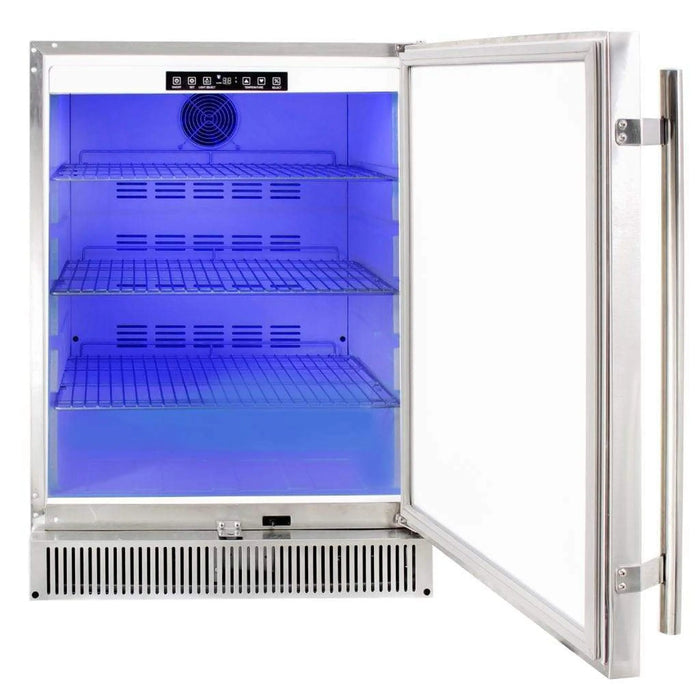 Blaze 24" Outdoor Rated Stainless Refrigerator 5.2 Cu Ft. Blaze Dreamwood Living