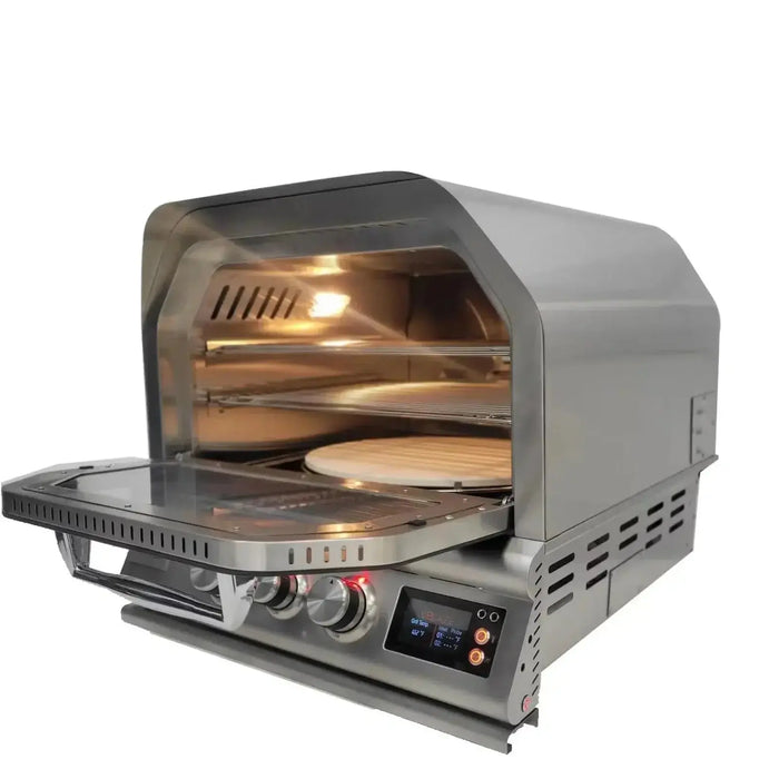 Blaze 26" Built-in Natural Gas Outdoor Pizza Oven With Rotisserie Kit Blaze Dreamwood Living