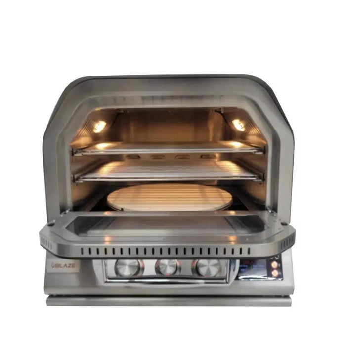 Blaze 26" Built-in Natural Gas Outdoor Pizza Oven With Rotisserie Kit Blaze Dreamwood Living