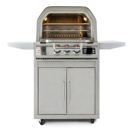 Blaze 26" Freestanding Natural Gas Outdoor Pizza Oven With Rotisserie Kit & Cart Blaze Dreamwood Living