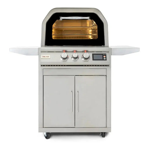 Blaze 26" Freestanding Propane Outdoor Pizza Oven With Rotisserie Kit & Cart Blaze Dreamwood Living
