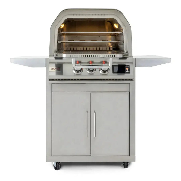 Blaze 26" Freestanding Propane Outdoor Pizza Oven With Rotisserie Kit & Cart Blaze Dreamwood Living