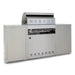 Blaze 72" stainless steel BBQ island with a 32" 4-burner gas grill, rear view