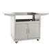 Blaze grill cart for the BCM 32" gas grill with the side shelves raised, shown without the grill