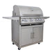 Blaze LTE+ 32" 4-burner freestanding gas grill on its cart, angled view with the hood closed