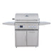 Blaze LTE PRO 32" 4-burner freestanding gas grill on its cart, front view with the hood closed