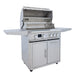 Blaze LTE PRO 32" freestanding gas grill on its cart, angled view with the hood open