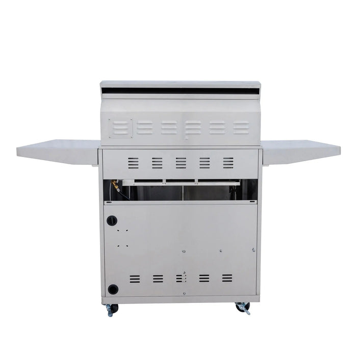 Blaze LTE PRO 32" freestanding gas grill on its cart, rear view