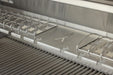 Blaze LTE PRO grill warming rack with shaped wire holders above the cooking grates, close-up