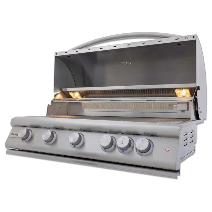 Blaze Premium LTE+ 40-Inch 5-Burner Built-In Natural Gas Grill W/ Rear Infrared Burner and Lift-Assist Hood Blaze Dreamwood Living