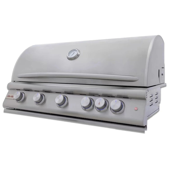 Blaze Premium LTE+ 40-Inch 5-Burner Built-In Propane Gas Grill W/ Rear Infrared Burner and Lift-Assist Hood Blaze Dreamwood Living