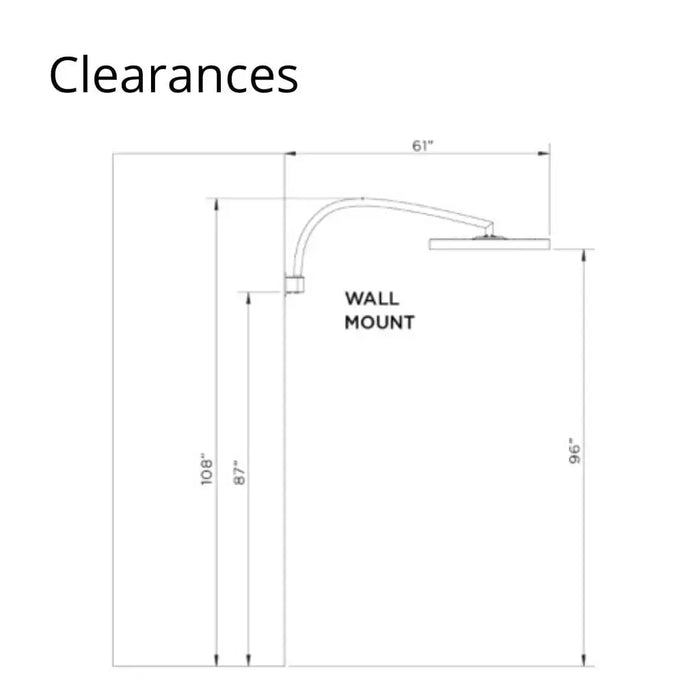 Bromic Heating Wall Mount Pole for Eclipse Smart-Heat Electric Pendant Heater Bromic Heating Dreamwood Living