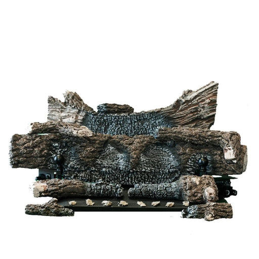 Buck Stove EV100/EV200 Ceramic Oak Vent Free Deluxe Log Set Buck Stove