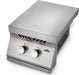 15" Built-in 500 Series Inline Dual Range Top Drop-in Burner with Stainless Steel Cover – with burners, lid closed, angled view