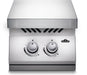 15" Built-in 500 Series Inline Dual Range Top Drop-in Burner with Stainless Steel Cover – with burners, lid closed, front view
