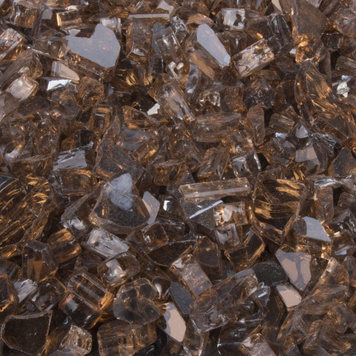 Copper Reflective Fire Glass