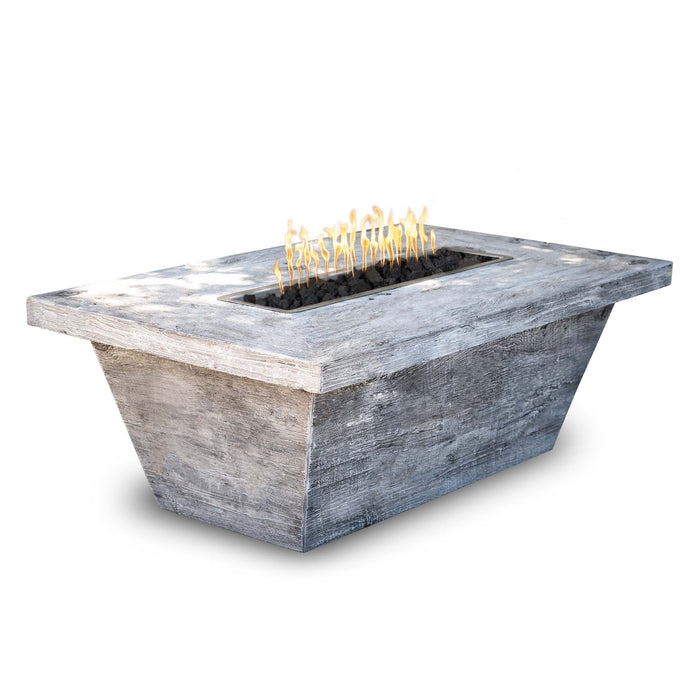 The Outdoor Plus 48" Carson Fire Pit 16" Tall – GFRC Woodgrain