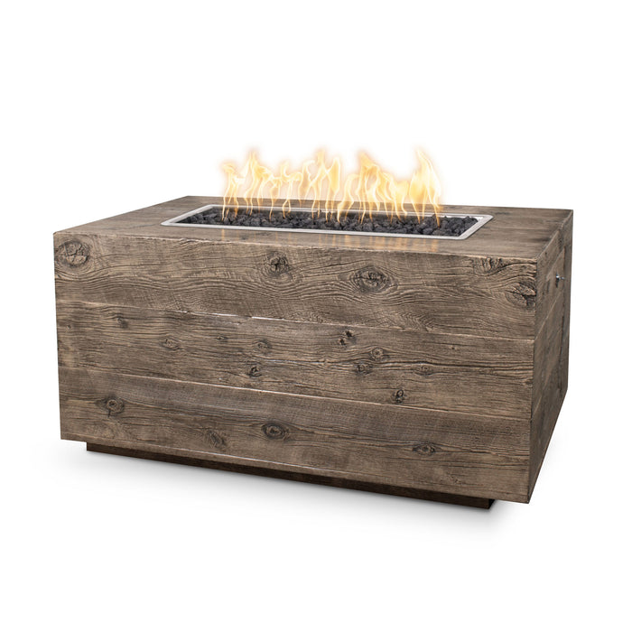 The Outdoor Plus OPT-CTLWG60 Catalina 60" Wood Grain Rectangular Gas Fire Pit
