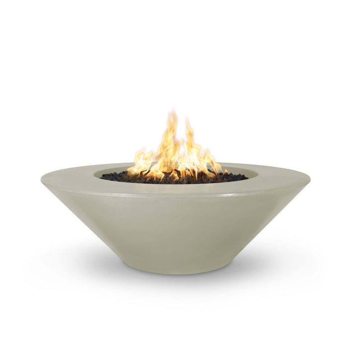The Outdoor Plus OPT-CZOFOWLGFRC60 Cazo Wide Ledge 60" GFRC Concrete Round Gas Fire Pit