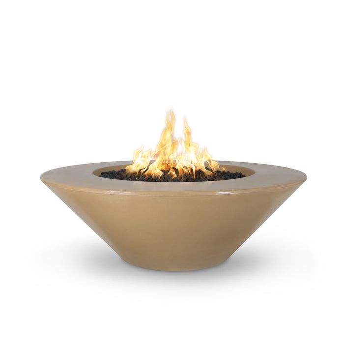 The Outdoor Plus OPT-CZOFOWLGFRC60 Cazo Wide Ledge 60" GFRC Concrete Round Gas Fire Pit