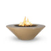 The Outdoor Plus OPT-CZOFOWLGFRC60 Cazo Wide Ledge 60" GFRC Concrete Round Gas Fire Pit