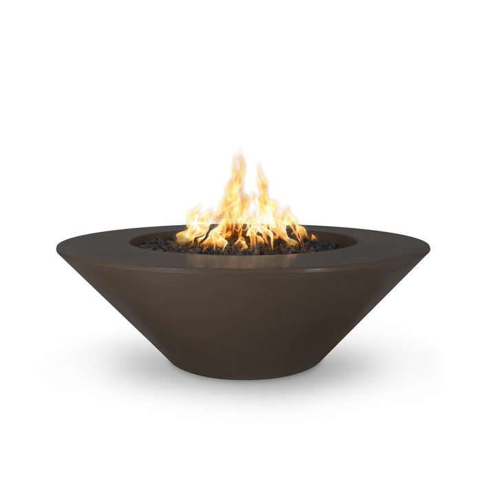 The Outdoor Plus OPT-CZOFOWLGFRC60 Cazo Wide Ledge 60" GFRC Concrete Round Gas Fire Pit