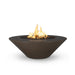 The Outdoor Plus OPT-CZOFOWLGFRC60 Cazo Wide Ledge 60" GFRC Concrete Round Gas Fire Pit