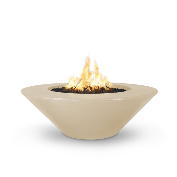 The Outdoor Plus OPT-CZOFOWLGFRC60 Cazo Wide Ledge 60" GFRC Concrete Round Gas Fire Pit