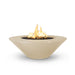 The Outdoor Plus OPT-CZOFOWLGFRC60 Cazo Wide Ledge 60" GFRC Concrete Round Gas Fire Pit