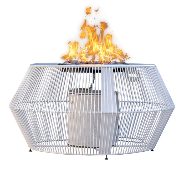 The Outdoor Plus OPT-CSTOPC48 Cesto 48" Powder Coat Round Gas Fire Pit