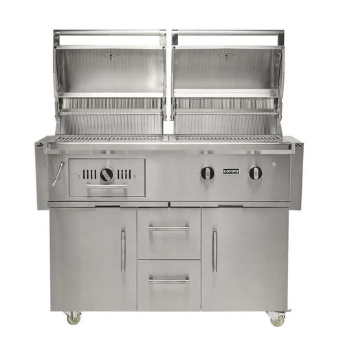 Coyote 50" Freestanding Hybrid Gas & Charcoal Grill - C3HY50+C3HY50CT Coyote Outdoor Living Dreamwood Living