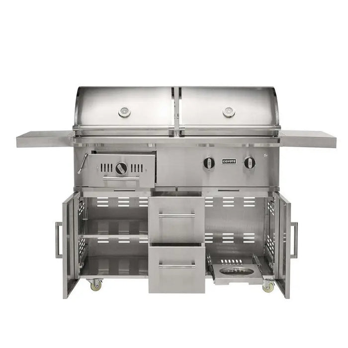 Coyote 50" Freestanding Hybrid Gas & Charcoal Grill - C3HY50+C3HY50CT Coyote Outdoor Living Dreamwood Living