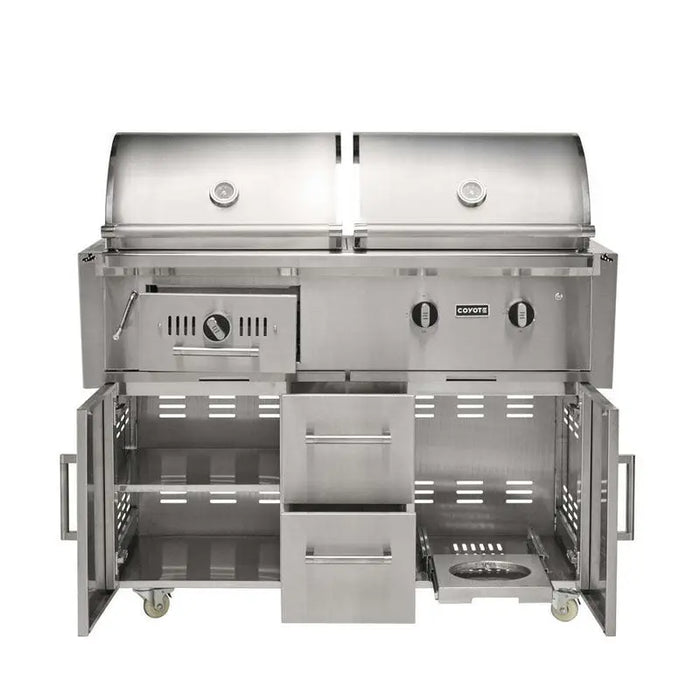 Coyote 50" Freestanding Hybrid Gas & Charcoal Grill - C3HY50+C3HY50CT Coyote Outdoor Living Dreamwood Living