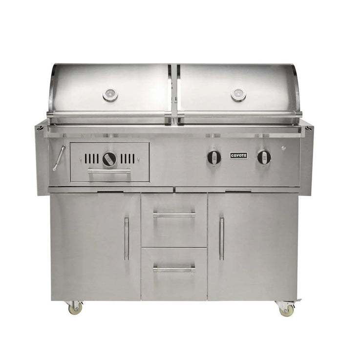 Coyote Grill 50" Hybrid Gas & Charcoal Grill Built In and Freestanding - C3HY50 Coyote Outdoor Living Dreamwood Living