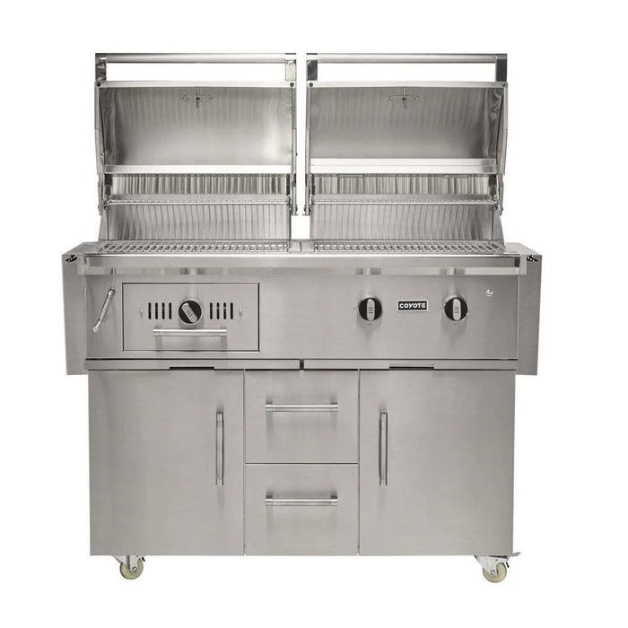 Coyote Grill 50" Hybrid Gas & Charcoal Grill Built In and Freestanding - C3HY50 Coyote Outdoor Living Dreamwood Living