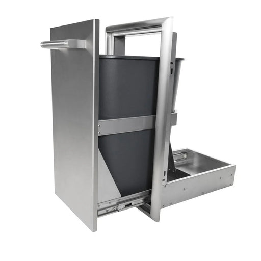 Coyote Outdoor 15" Single Pull Out Trash and Recycle Bin - C3-STC Coyote Outdoor Living Dreamwood Living