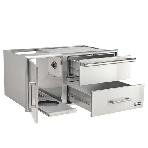 Coyote Outdoor 42" Access Door With Storage & Warming Drawer Combo - C3-CDWD Coyote Outdoor Living Dreamwood Living