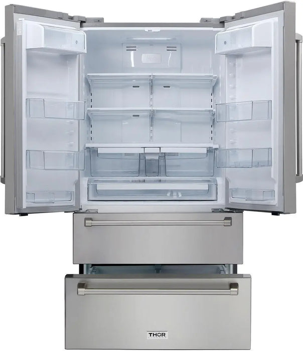 DISCONTINUED Thor Kitchen 36" Counter Depth Refrigerator Stainless Steel, HRF3601F Thor Kitchen