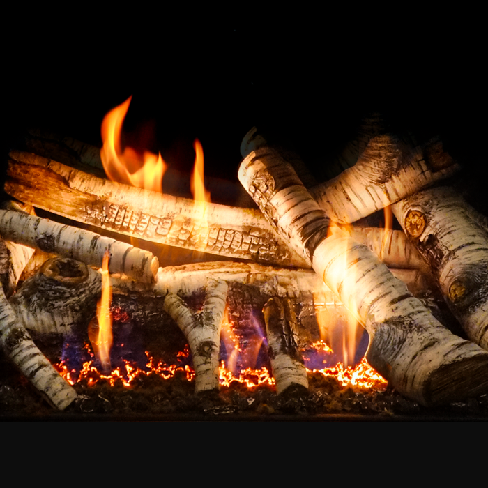 Empire 50" 6 Piece Burncrete Birch Log Set
