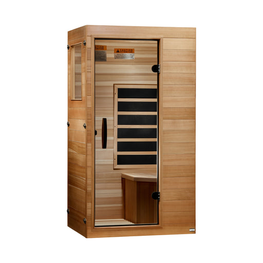 Dynamic Sicily Elite 1 Person Compact Ultra Low EMF FAR Infrared Sauna - Pacific Cedar