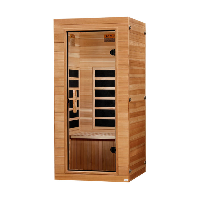 Dynamic Vero Elite 1 Person Compact Ultra Low EMF FAR Infrared Sauna - Pacific Cedar - view 2