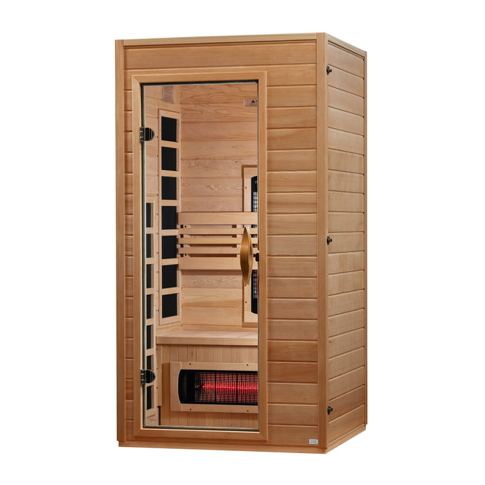 Dynamic Martin 1-2 Person Full Spectrum Near Zero EMF Infrared Sauna - Canadian Hemlock - view 2