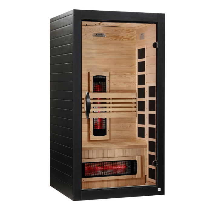 Dynamic Santorini 1-2 Person Full Spectrum Near Zero EMF Infrared Sauna - Canadian Hemlock
