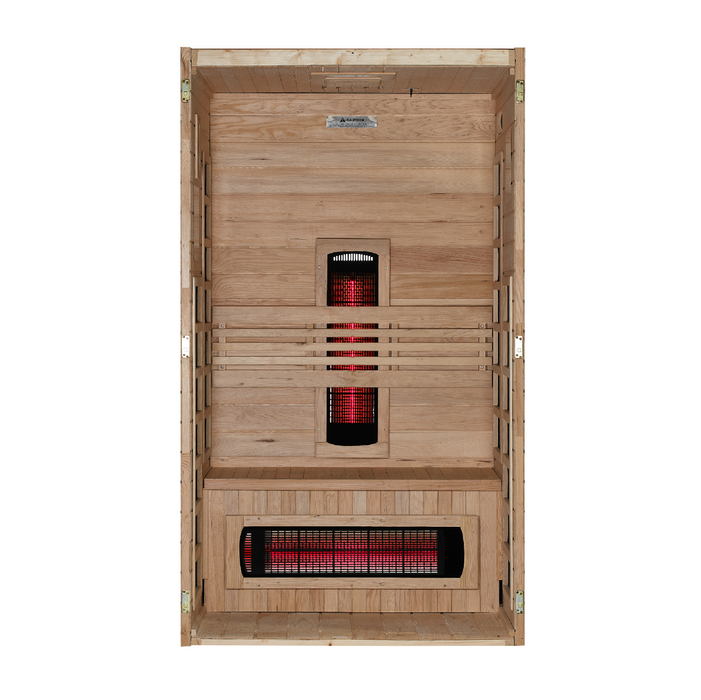 Dynamic Santorini 1-2 Person Full Spectrum Near Zero EMF Infrared Sauna - Canadian Hemlock - view 4