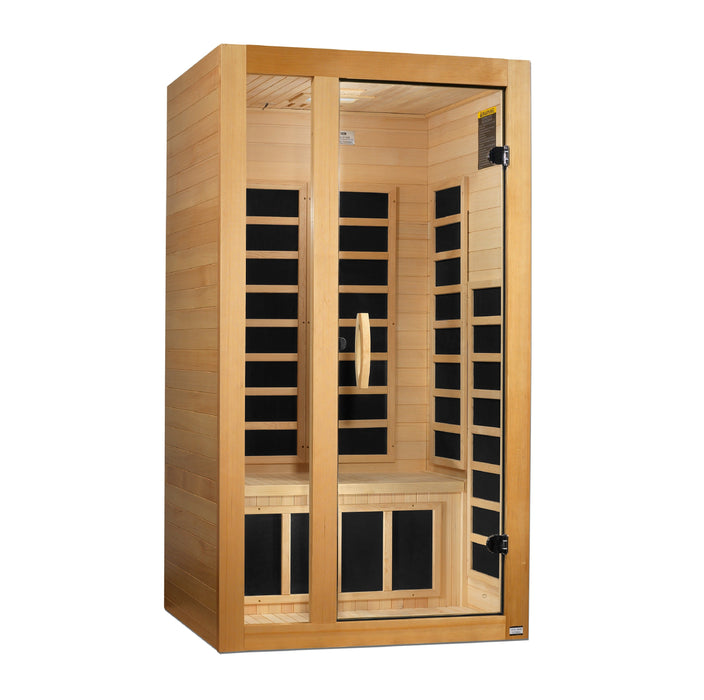 Dynamic Gracia Elite 1-2 Person Ultra Low EMF FAR Infrared Sauna - Canadian Hemlock