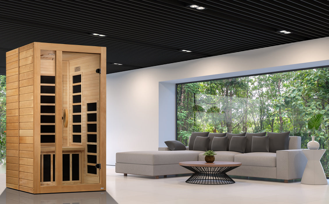 Dynamic Gracia Elite 1-2 Person Ultra Low EMF FAR Infrared Sauna - Canadian Hemlock - view 7